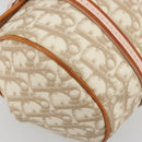 Christian Dior Trotter Canvas Romantic Chain Bag PVC Beige Silver Auth 192923SAM-11