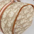 Christian Dior Trotter Canvas Romantic Chain Bag PVC Beige Silver Auth 192923SAM-12