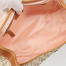 Christian Dior Trotter Canvas Romantic Chain Bag PVC Beige Silver Auth 192923SAM-18