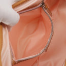 Christian Dior Trotter Canvas Romantic Chain Bag PVC Beige Silver Auth 192923SAM-22
