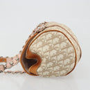 Christian Dior Trotter Canvas Romantic Chain Bag PVC Beige Silver Auth 192923SAM-5