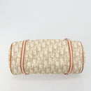 Christian Dior Trotter Canvas Romantic Chain Bag PVC Beige Silver Auth 192923SAM-9