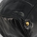 PRADA Hand Bag Leather 2way Black Gold Tone Auth 192927V-13