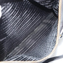 PRADA Hand Bag Leather 2way Black Gold Tone Auth 192927V-25