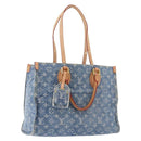 LOUIS VUITTON Monogram Denim On The Go MM Hand Bag Blue M46871 LV Auth 192928SAM-1