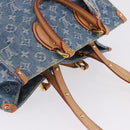 LOUIS VUITTON Monogram Denim On The Go MM Hand Bag Blue M46871 LV Auth 192928SAM-6