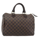 LOUIS VUITTON Damier Ebene Speedy 30 Hand Bag N41364 LV Auth 192930A-1