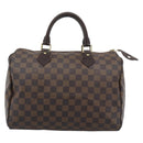 LOUIS VUITTON Damier Ebene Speedy 30 Hand Bag N41364 LV Auth 192930A-13