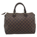 LOUIS VUITTON Damier Ebene Speedy 30 Hand Bag N41364 LV Auth 192930A-2