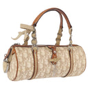 Christian Dior Trotter Romantic Chain Shoulder Bag PVC Beige Silver Auth 192931-1