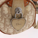 Christian Dior Trotter Romantic Chain Shoulder Bag PVC Beige Silver Auth 192931-14