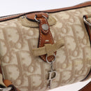 Christian Dior Trotter Romantic Chain Shoulder Bag PVC Beige Silver Auth 192931-15