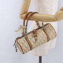 Christian Dior Trotter Romantic Chain Shoulder Bag PVC Beige Silver Auth 192931-24