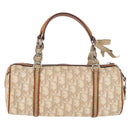 Christian Dior Trotter Romantic Chain Shoulder Bag PVC Beige Silver Auth 192931-3