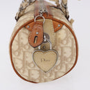 Christian Dior Trotter Romantic Chain Shoulder Bag PVC Beige Silver Auth 192931-5