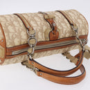 Christian Dior Trotter Romantic Chain Shoulder Bag PVC Beige Silver Auth 192931-6