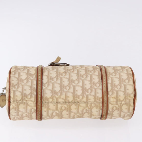 Christian Dior Trotter Romantic Chain Shoulder Bag PVC Beige Silver Auth 192931