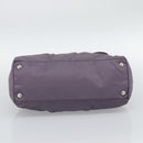 PRADA Hand Bag Nylon 2way Purple Silver Auth 192934A-11