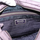 PRADA Hand Bag Nylon 2way Purple Silver Auth 192934A-19