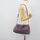 PRADA Hand Bag Nylon 2way Purple Silver Auth 192934A-26