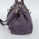 PRADA Hand Bag Nylon 2way Purple Silver Auth 192934A-5