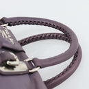 PRADA Hand Bag Nylon 2way Purple Silver Auth 192934A-8