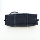 PRADA Hand Bag Nylon 2way Navy Gold Auth 192936V-13