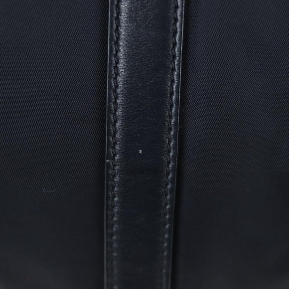 PRADA Hand Bag Nylon 2way Navy Gold Auth 192936V