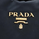 PRADA Hand Bag Nylon 2way Navy Gold Auth 192936V-20