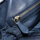 PRADA Hand Bag Nylon 2way Navy Gold Auth 192936V-26