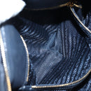 PRADA Hand Bag Nylon 2way Navy Gold Auth 192936V-27