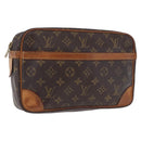 LOUIS VUITTON Monogram Compiegne 28 Clutch Bag M51845 LV Auth 192938-1