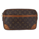 LOUIS VUITTON Monogram Compiegne 28 Clutch Bag M51845 LV Auth 192938-2