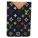 LOUIS VUITTON Monogram Multicolor Etui Hand Mirror Black M92651 LV Auth 192940V-13