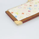 LOUIS VUITTON Monogram Multicolor Pochette Cles White M92655 LV Auth 192941-16