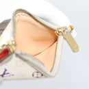 LOUIS VUITTON Monogram Multicolor Pochette Cles White M92655 LV Auth 192941-17
