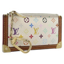 LOUIS VUITTON Monogram Multicolor Pochette Cles White M92655 LV Auth 192941-1