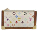 LOUIS VUITTON Monogram Multicolor Pochette Cles White M92655 LV Auth 192941-13