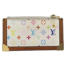 LOUIS VUITTON Monogram Multicolor Pochette Cles White M92655 LV Auth 192941-2