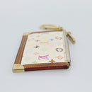 LOUIS VUITTON Monogram Multicolor Pochette Cles White M92655 LV Auth 192941-4