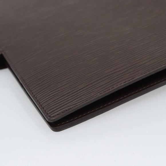 LOUIS VUITTON Epi Agenda GM Day Planner Cover Mocha Brown R2006D LV Auth 192942