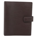 LOUIS VUITTON Epi Agenda GM Day Planner Cover Mocha Brown R2006D LV Auth 192942-2