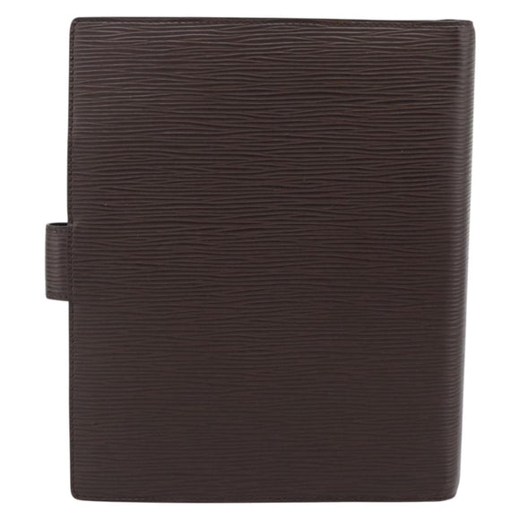 LOUIS VUITTON Epi Agenda GM Day Planner Cover Mocha Brown R2006D LV Auth 192942