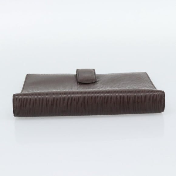 LOUIS VUITTON Epi Agenda GM Day Planner Cover Mocha Brown R2006D LV Auth 192942