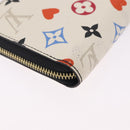 LOUIS VUITTON Monogram Game On Zippy Long Wallet White M57491 LV Auth 192943A-15