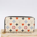 LOUIS VUITTON Monogram Game On Zippy Long Wallet White M57491 LV Auth 192943A-12