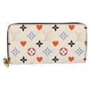 LOUIS VUITTON Monogram Game On Zippy Long Wallet White M57491 LV Auth 192943A-13