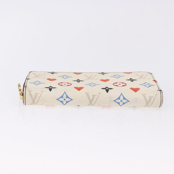 LOUIS VUITTON Monogram Game On Zippy Long Wallet White M57491 LV Auth 192943A