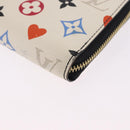 LOUIS VUITTON Monogram Game On Zippy Long Wallet White M57491 LV Auth 192943A-14