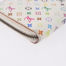 LOUIS VUITTON Monogram Multicolor Zippy Wallet White M60241 LV Auth 192944-15